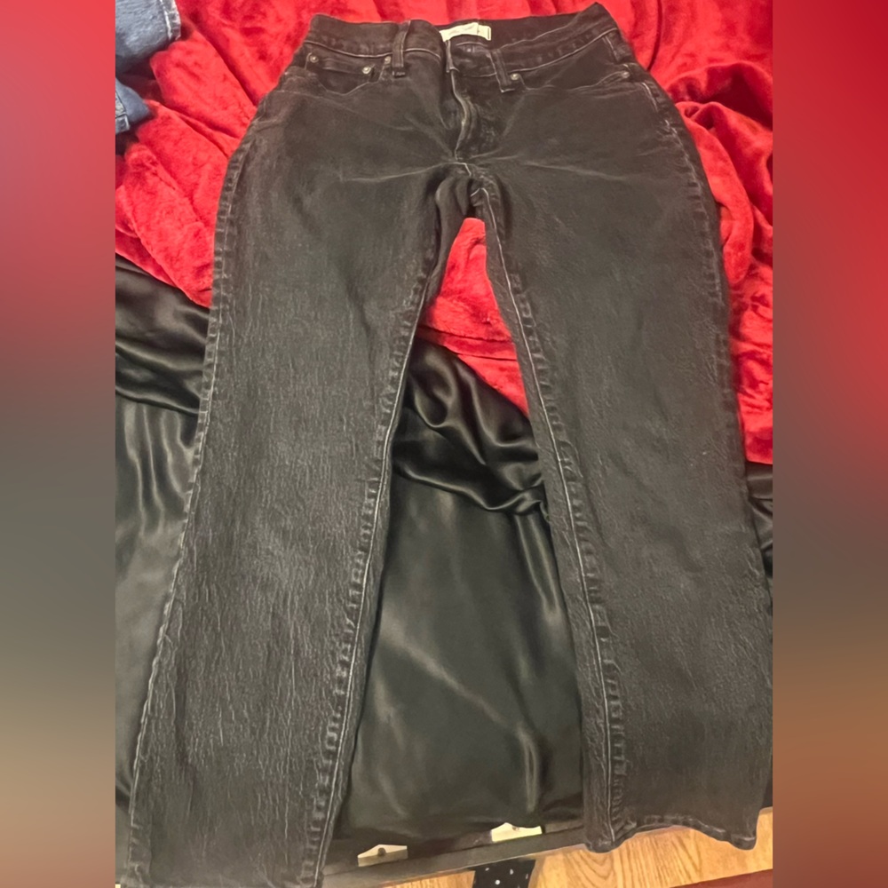 Madewell mid rise perfect vintage jean 26 black